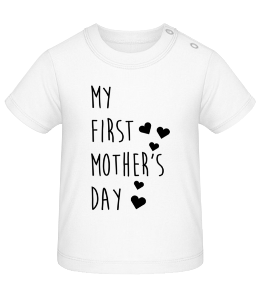Day Můj první matek - Tričko pro miminka - Bílá - Napřed