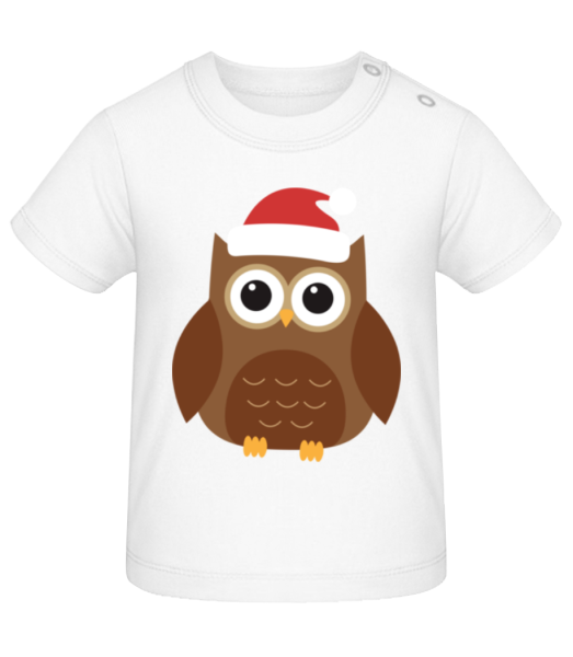 Vánoční Owl - Tričko pro miminka - Bílá - Napřed