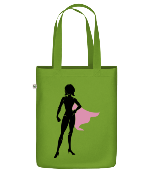 Superwoman Silhouette - Organická taška - Olivová - Napřed