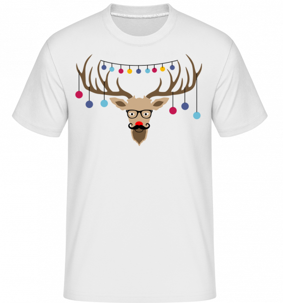Christmas Reindeer -  Shirtinator tričko pro pány - Bílá - Napřed