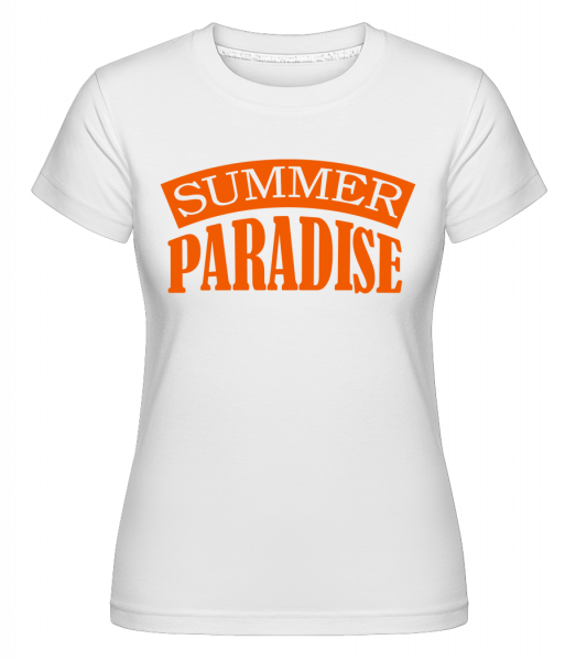 Summer Paradise Orange -  Shirtinator tričko pro dámy - Bílá - Napřed