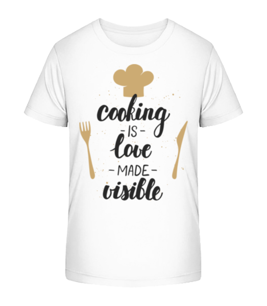 Vaření Is Love Made Visible - Detské Bio tričko Stanley Stella - Bílá - Napřed