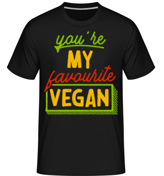 You're My Favourite Vegan -  Shirtinator tričko pro pány - Černá - Napřed
