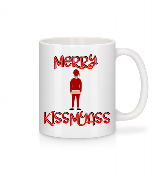 Merry Kissmyass - Keramický hrnek - Bílá - Napřed