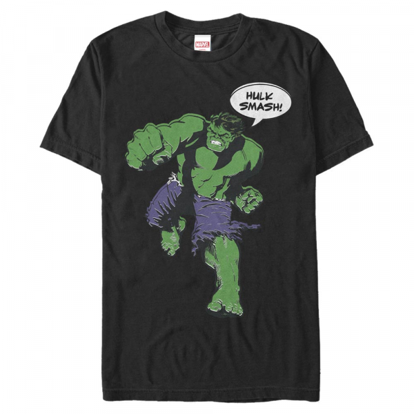 Marvel - Avengers - Hulk Vintage Smash - Pánské Tričko - Černá - Napřed