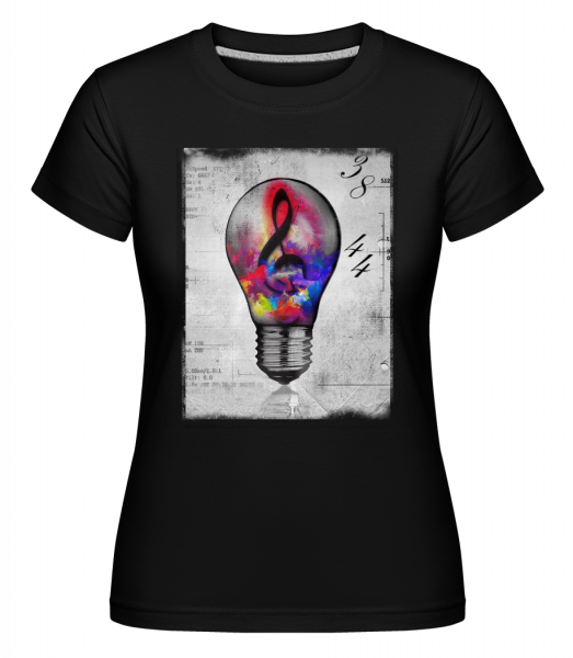 barevné Lightbumb -  Shirtinator tričko pro dámy - Černá - Napřed