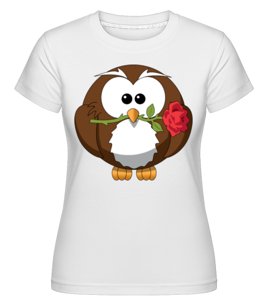 Valentýna Owl -  Shirtinator tričko pro dámy - Bílá - Napřed