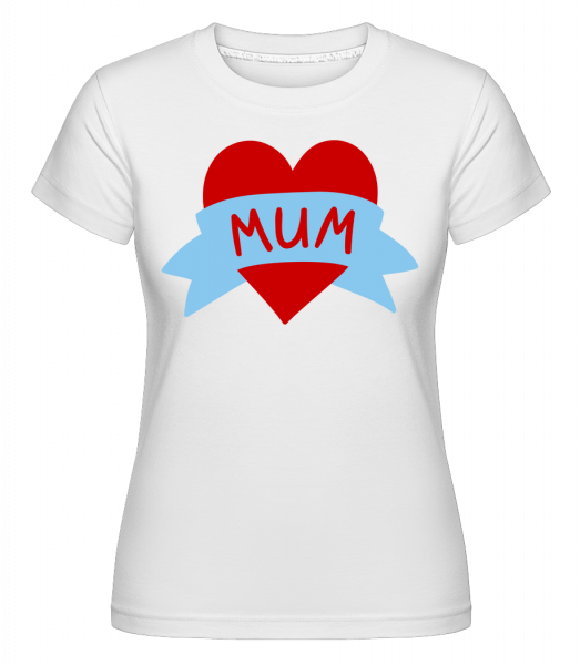Mum Heart Icon -  Shirtinator tričko pro dámy - Bílá - Napřed