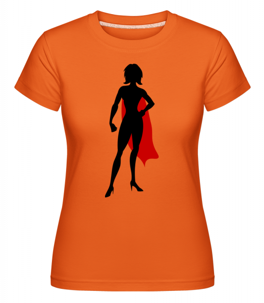 superhrdina Mum -  Shirtinator tričko pro dámy - Oranžová - Napřed