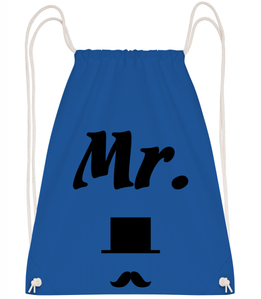 Mr. Wedding - Drawstring batoh se šňůrkami - Královská modrá - Napřed