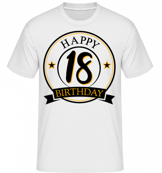 Všechno nejlepší k narozeninám 18 -  Shirtinator tričko pro pány - Bílá - Napřed