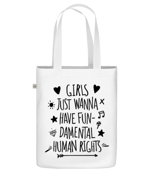 Damental lidská práva - Organická taška - Bílá - Napřed