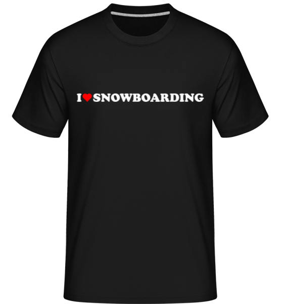 I Love Snowboarding -  Shirtinator tričko pro pány - Černá - Napřed