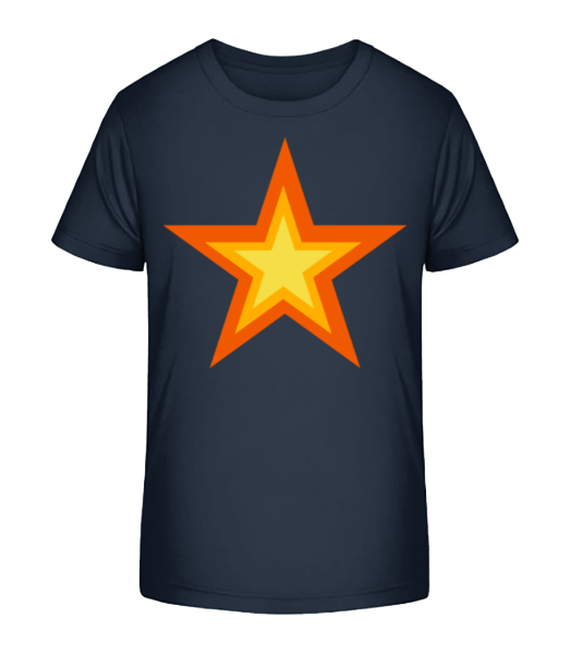 hvězda Logo - Detské Bio tričko Stanley Stella - Namořnická modrá - Napřed