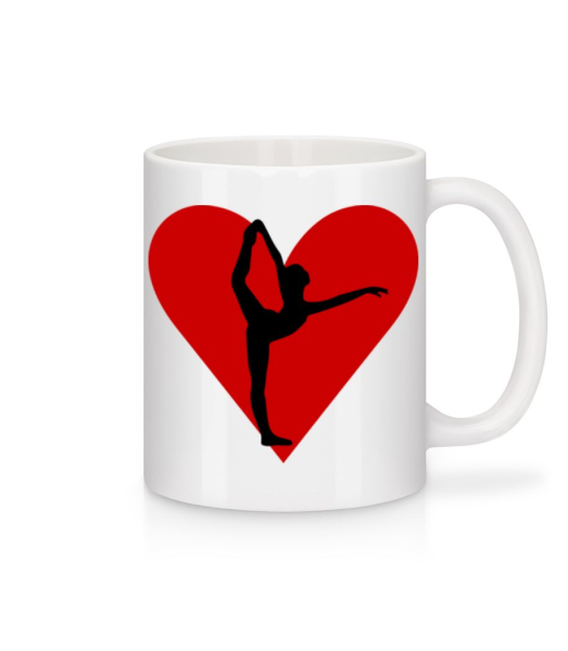 Yoga Heart - Keramický hrnek - Bílá - Napřed