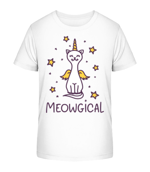 Meowgical - Detské Bio tričko Stanley Stella - Bílá - Napřed