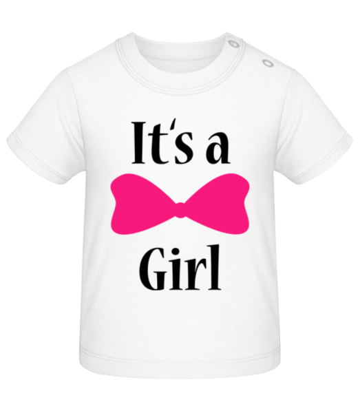 Je to holka - Ribbon - Tričko pro miminka - Bílá - Napřed