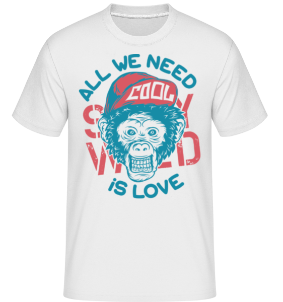 All We Need Is Love -  Shirtinator tričko pro pány - Bílá - Napřed