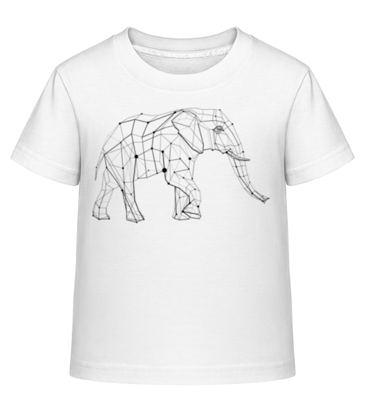 polygon Elephant - Dĕtské Shirtinator tričko - Bílá - Napřed
