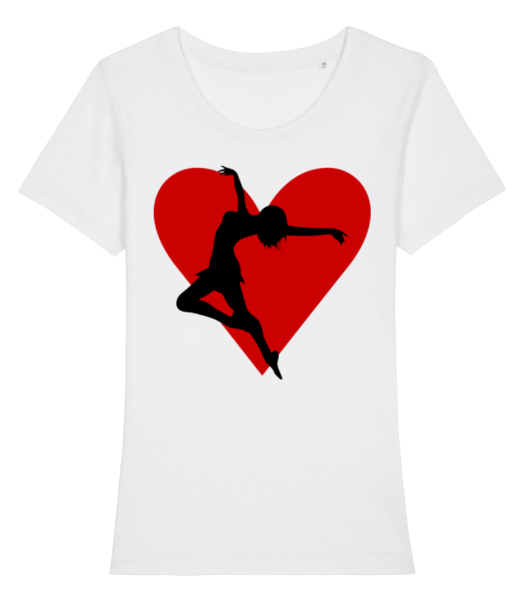 Dancing Heart - Dámské bio tričko Stanley Stella - Bílá - Napřed