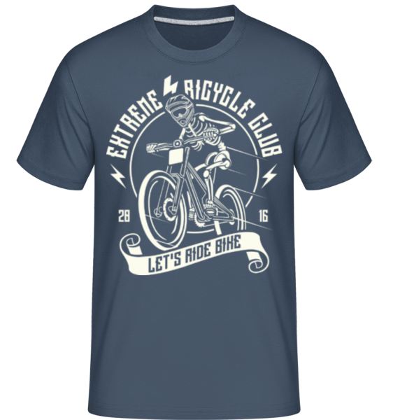 Let's Ride Bike -  Shirtinator tričko pro pány - Džínovina - Napřed