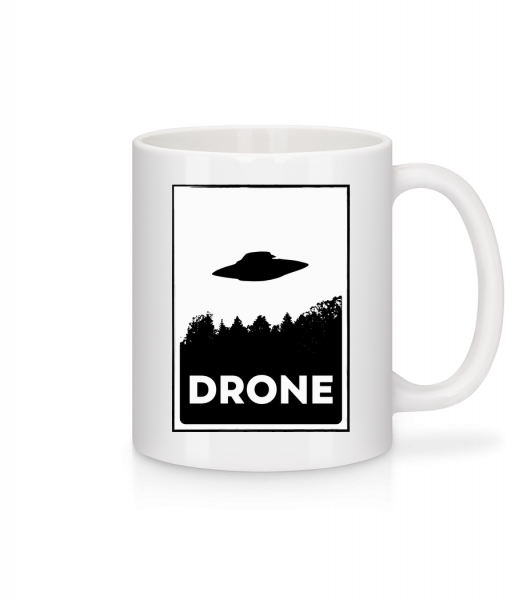 Drohne UFO - Keramický hrnek - Bílá - Napřed