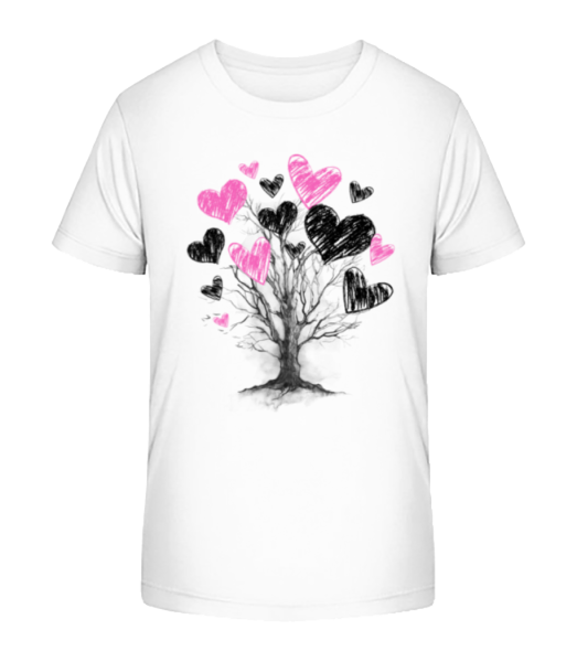 Heart Tree - Detské Bio tričko Stanley Stella - Bílá - Napřed