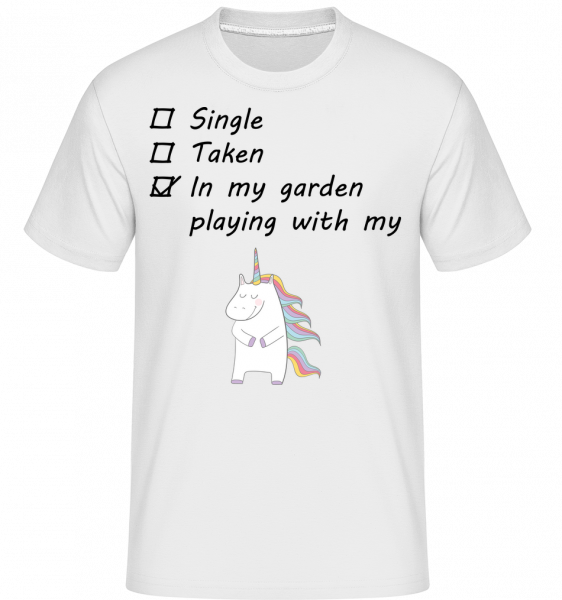 Hraní si se svým Unicorn -  Shirtinator tričko pro pány - Bílá - Napřed