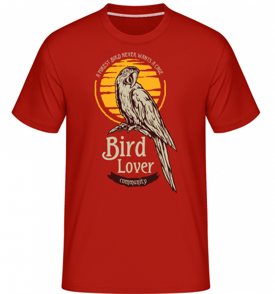 Tropical Bird -  Shirtinator tričko pro pány - Červená - Napřed