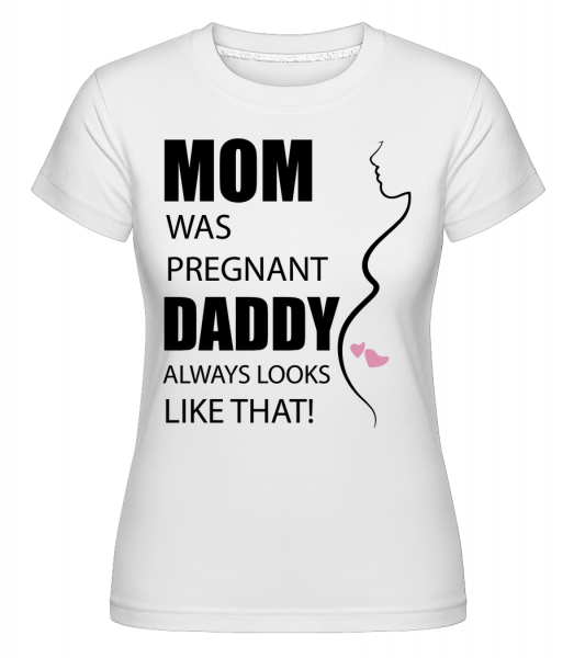 Maminka byla těhotná -  Shirtinator tričko pro dámy - Bílá - Napřed