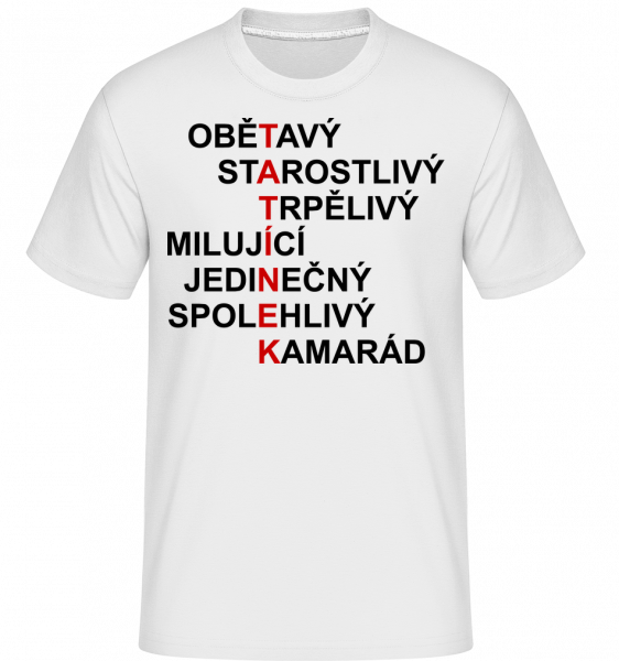 OTEC - Definice -  Shirtinator tričko pro pány - Bílá - Napřed