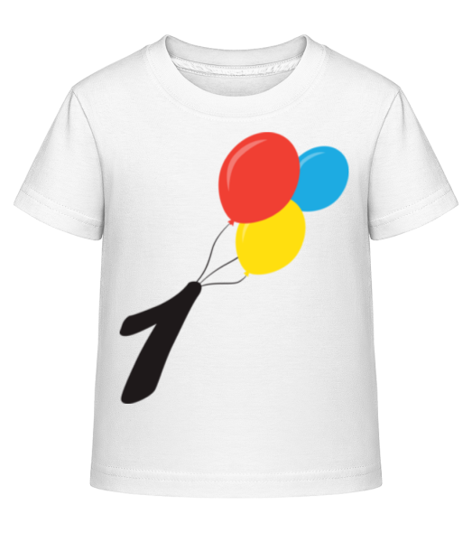 Výročí 1 Balloons - Dĕtské Shirtinator tričko - Bílá - Napřed