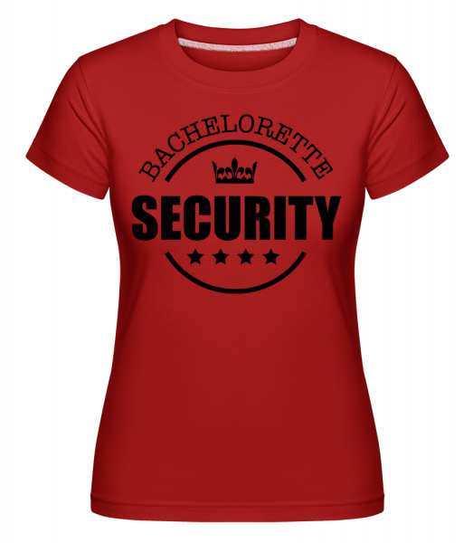 Bachelorette Security -  Shirtinator tričko pro dámy - Červená - Napřed
