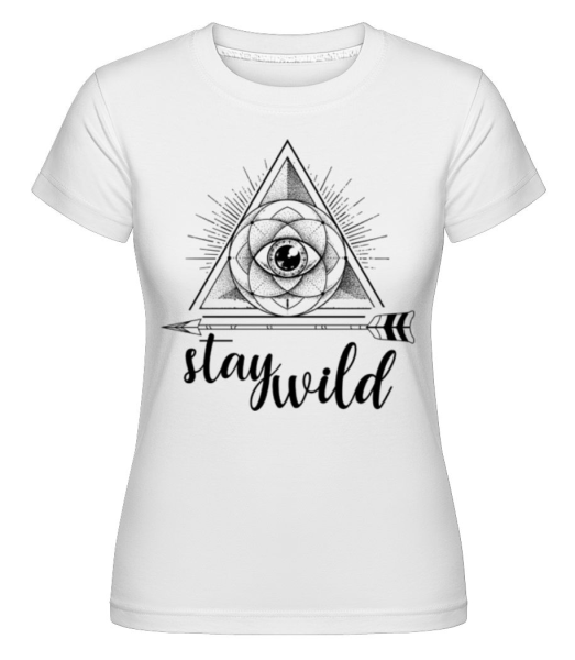 Boho Stay Wild -  Shirtinator tričko pro dámy - Bílá - Napřed