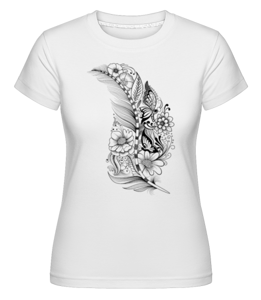 Tatouage De Plumes De Printemps -  Shirtinator tričko pro dámy - Bílá - Napřed