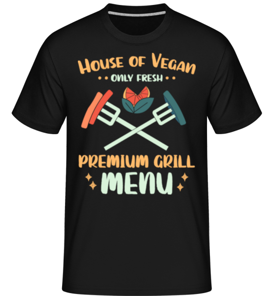 House Of Vegan -  Shirtinator tričko pro pány - Černá - Napřed