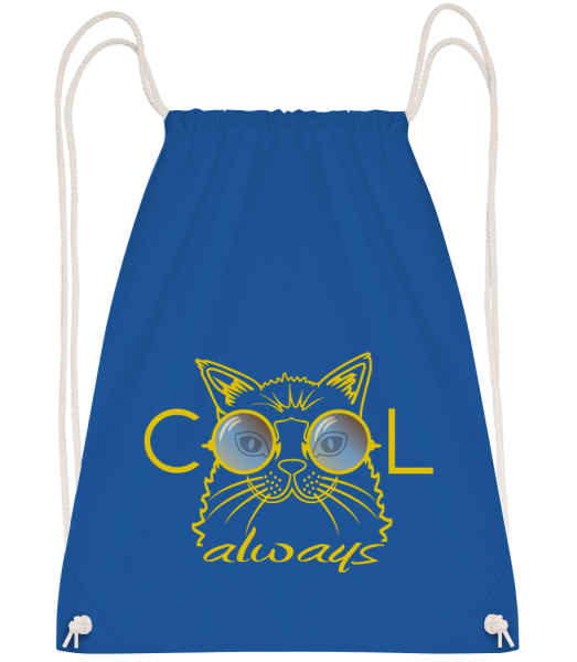 Cool Cat - Drawstring batoh se šňůrkami - Královská modrá - Napřed