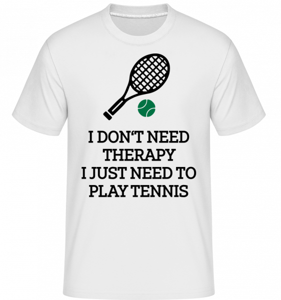 No Therapy Jen tenis -  Shirtinator tričko pro pány - Bílá - Napřed
