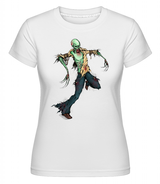 Creepy Zombie -  Shirtinator tričko pro dámy - Bílá - Napřed