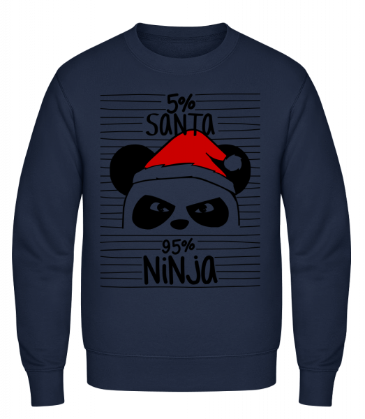 Santa Ninja Panda - Pánská mikina - Namořnická modrá - Napřed