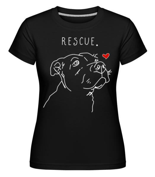Rescue Dog -  Shirtinator tričko pro dámy - Černá - Napřed