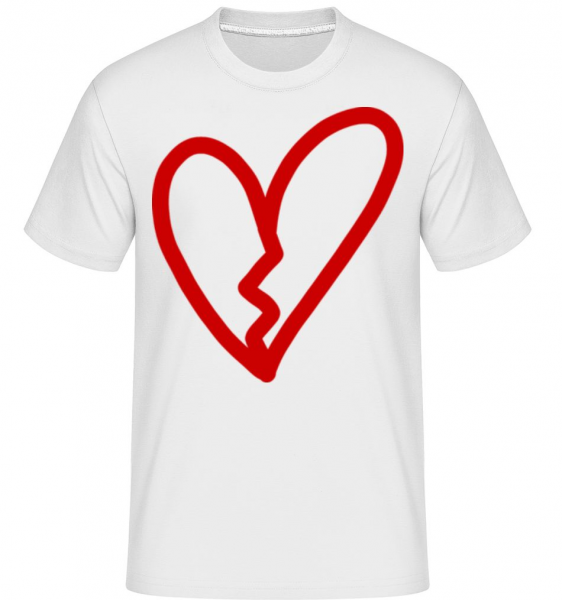 Zlomené srdce -  Shirtinator tričko pro pány - Bílá - Napřed