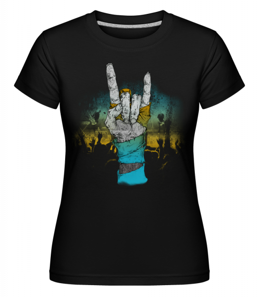 Festival Hand -  Shirtinator tričko pro dámy - Černá - Napřed