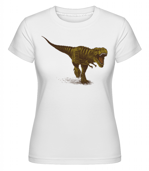 T rex -  Shirtinator tričko pro dámy - Bílá - Napřed