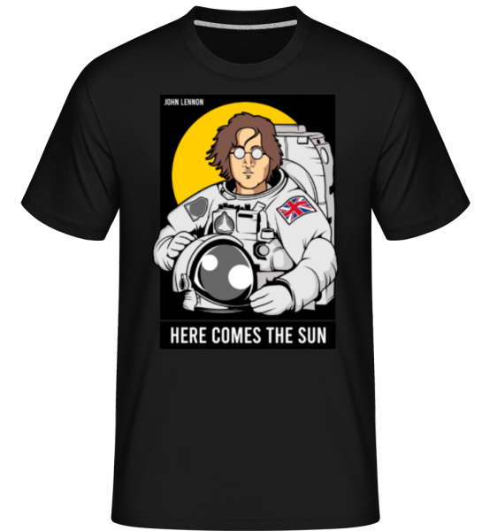 John Lennon Astronaut -  Shirtinator tričko pro pány - Černá - Napřed