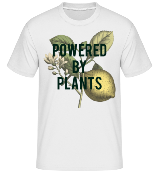 Powered By Plants -  Shirtinator tričko pro pány - Bílá - Napřed