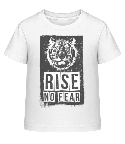 Rise No Fear Tiger - Dĕtské Shirtinator tričko - Bílá - Napřed