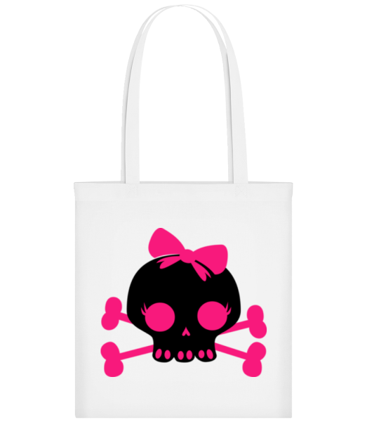 Emo Skull Pink - Taška - Bílá - Napřed