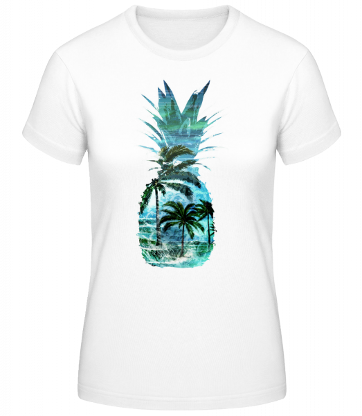 ananas Palms - Dámské basic tričko - Bílá - Napřed