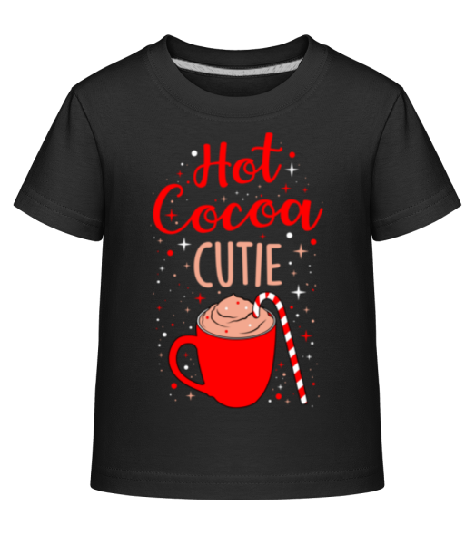 Hot Cocoa Cutie - Dĕtské Shirtinator tričko - Černá - Napřed